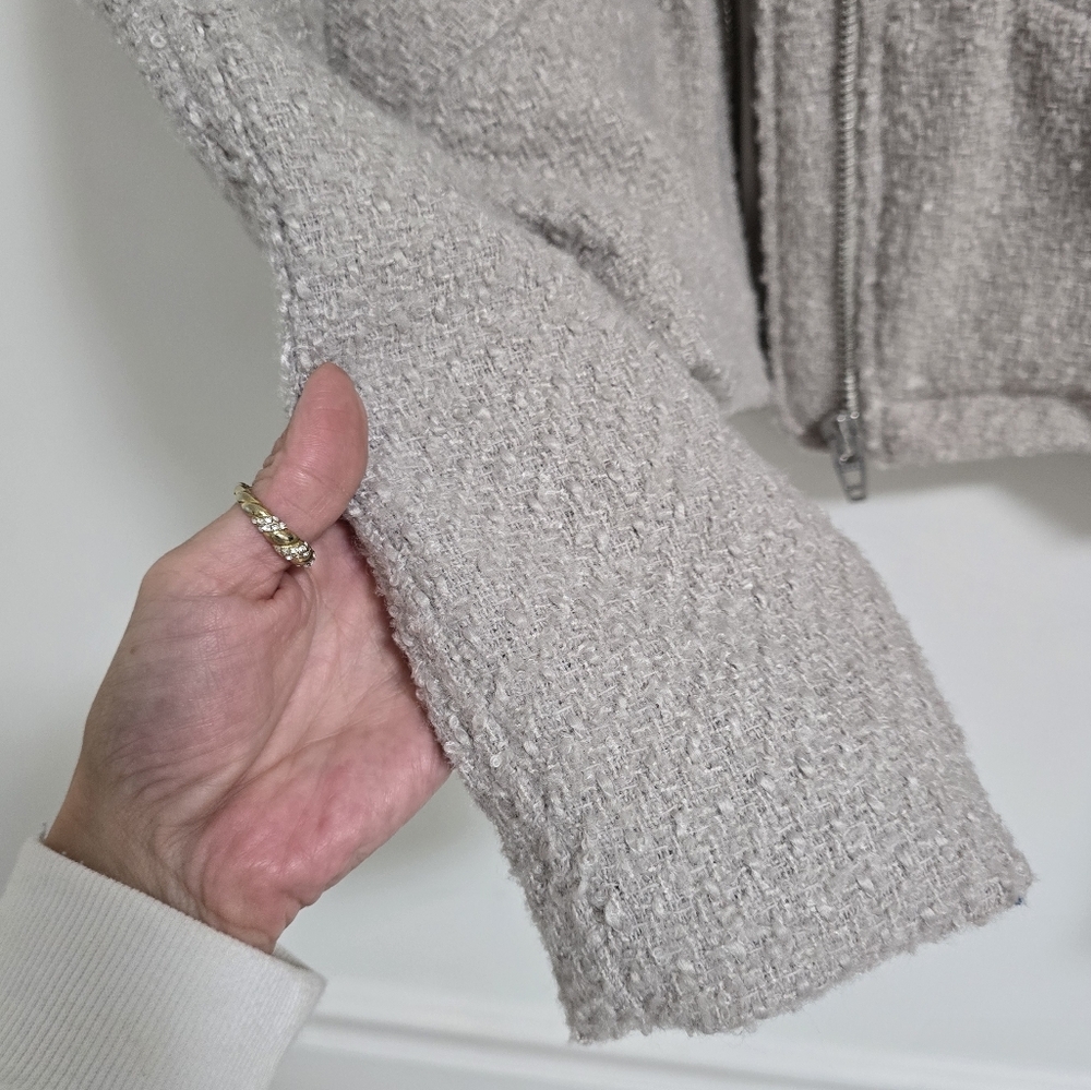 Blank NYC taupe tweed cropped jacket - Picture 3 of 6
